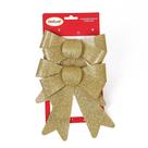Conjunto com 2 Laços de Natal Ouro 15x18cm - Festive