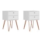 Conjunto com 2 Mesas de Cabeceira Bled 4 GV Branco