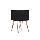 Conjunto com 2 Mesas de Cabeceira Bled 4 GV Preto