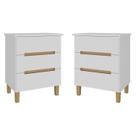 Conjunto com 2 Mesas de Cabeceira Mdf Logan Yescasa