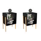 Conjunto com 2 Mesas Laterais Retangulares Cantiga Preto Conjunto com 2 Mesas Laterais Retangulares Cantiga Preto
