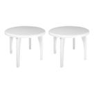 Conjunto com 2 Mesas Plásticas Redondas Penélope Branco