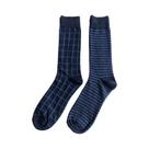 Conjunto com 2 Pares de Meias Jacquard Masculina Azul Escuro Estampadas Tam 39-44 - Basic+ Conjunto com 2 Pares de Meias Jacquard Masculina Azul Escuro Estampadas Tam 39-44 - Basic+