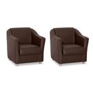 Conjunto com 2 Poltronas Bia Marrom