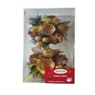 Conjunto com 2 Portas Velas com Detalhes de Natal 10cm Dourado - Festive