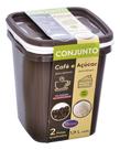 Conjunto Com 2 Potes 1,9l Café E Açúcar Santana Mantimento