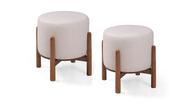 Conjunto Com 2 Puff Decorativo Multiuso Com Mesa Auxiliar Conjunto Com 2 Puff Decorativo Multiuso Com Mesa Auxiliar