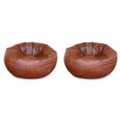 Conjunto com 2 Puffs Café