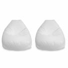 Conjunto com 2 Puffs Fofão Branco