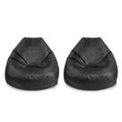 Conjunto com 2 Puffs Fofão Preto