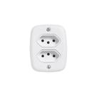 Conjunto com 2 Tomadas 2P+T 20A 250V, com Placa de Sobrepor Branco Conjunto com 2 Tomadas 2P+T 20A 250V, com Placa de Sobrepor Branco