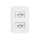 Conjunto com 2 Tomadas 2p+t 20a 250v, Modular, com Placa 4x2 e Suporte