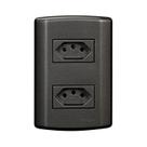 Conjunto com 2 Tomadas 2p+t 20a 250v, Modular, com Placa 4x2 e Suporte