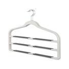 Conjunto com 3 Cabides 3 Divisórias Branco com Cinza - Casual Home
