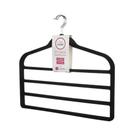 Conjunto com 3 Cabides Aveludados 4 Divisórias Preto - Casual Home