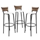 Conjunto Com 3 Cadeiras Banquetas Bancos 80cm Área Gourmet Bistrô Americana Bancada Bar Premium