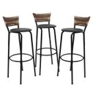 Conjunto Com 3 Cadeiras Banquetas Bancos 80cm Área Gourmet Bistrô Americana Bancada Bar Premium