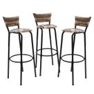 Conjunto Com 3 Cadeiras Banquetas Bancos 80cm Área Gourmet Bistrô Americana Bancada Bar Premium