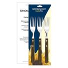 Conjunto com 3 Garfos Inox Cabo Madeira - Simonaggio Conjunto com 3 Garfos Inox Cabo Madeira - Simonaggio