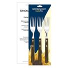 Conjunto com 3 Garfos Inox Cabo Madeira - Simonaggio Conjunto com 3 Garfos Inox Cabo Madeira - Simonaggio