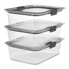 Conjunto com 3 Recipientes Rubbermaid Brilliance - 9,6 Xícaras Cada