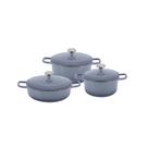 Conjunto com 3 Tamanhos de Cacarolas Inducao Amalfi Grigio