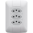 Conjunto com 3 Tomada 2P+T 20 Amperes / 250 Volts Aria - 57241079 - TRAMONTINA