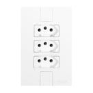 Conjunto com 3 Tomadas 2p+t 20a 250v, Modular, com Placa 4x2