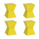 Conjunto com 4 Banquetas Nitro Amarelo/Limão Siciliano