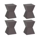 Conjunto com 4 Banquetas Nitro Cinza/Mushroom