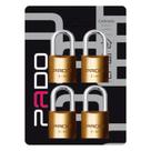 Conjunto Com 4 Cadeados E-30 Com A Mesma Chave - Pado