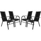Conjunto Com 4 Cadeiras Bela - Preto Fibra Sintética