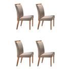 Conjunto com 4 Cadeiras de Jantar Ciana Creme