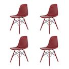 Conjunto com 4 Cadeiras Eames Vermelho Falu Dsw Inj