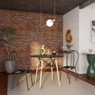 Conjunto com 4 Cadeiras Formosa Floral e Preto Conjunto com 4 Cadeiras Formosa Floral e Preto