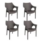 Conjunto com 4 Cadeiras para Jardim Relic