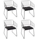 Conjunto com 4 Cadeiras para Sala de Estar Texas