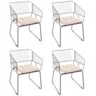 Conjunto com 4 Cadeiras para Sala de Estar Texas