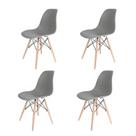 Conjunto com 4 Cadeiras para Sala de Jantar Eames Pp Dsw