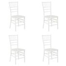 Conjunto com 4 Cadeiras Stella Branco