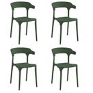Conjunto com 4 Cadeiras Valéria 74,5cm x 49cm x 48,5cm Verde/Mata