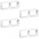 Conjunto com 4 Nichos Linfa Bramov Móveis Branco Conjunto com 4 Nichos Linfa Bramov Móveis Branco