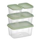 Conjunto Com 4 Potes Graduados Resistente Versátil BPA Free