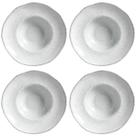 Conjunto Com 4 Pratos De Massa Orgânico Echo 28x6,5cm 450ml Porto Brasil