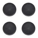 Conjunto Com 4 Pratos De Sobremesa 20Cm Flat Ônix Preto Oxford