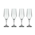 Conjunto com 4 Taças de Vidro Buffet 186ml Champagne Espumante Nadir