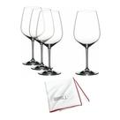 Conjunto com 4 Taças Riedel Extreme Cabernet com Pano de Microfibra
