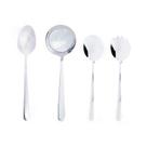 Conjunto com 4 talheres para servir Viena de aço inox - Wolff