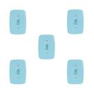 Conjunto com 5 Interruptor de 1 Tecla Simples com Placa 4x2
