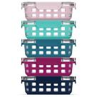 Conjunto com 5 Recipientes de Vidro Ello Duraglass 800mL para Armazenamento de Alimentos